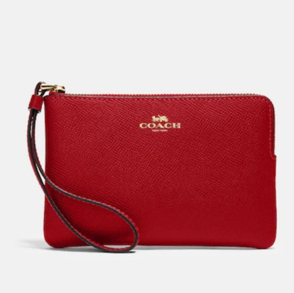 Coach corner zip wristlet